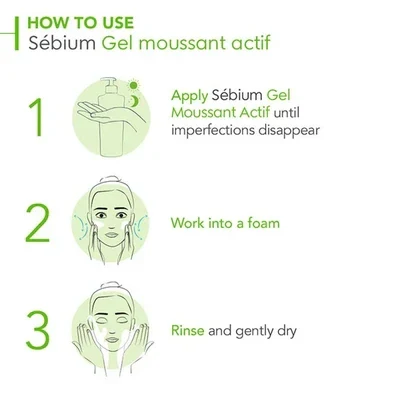 Bioderma Sebium Gel Moussant Actif 200ml - Image 3