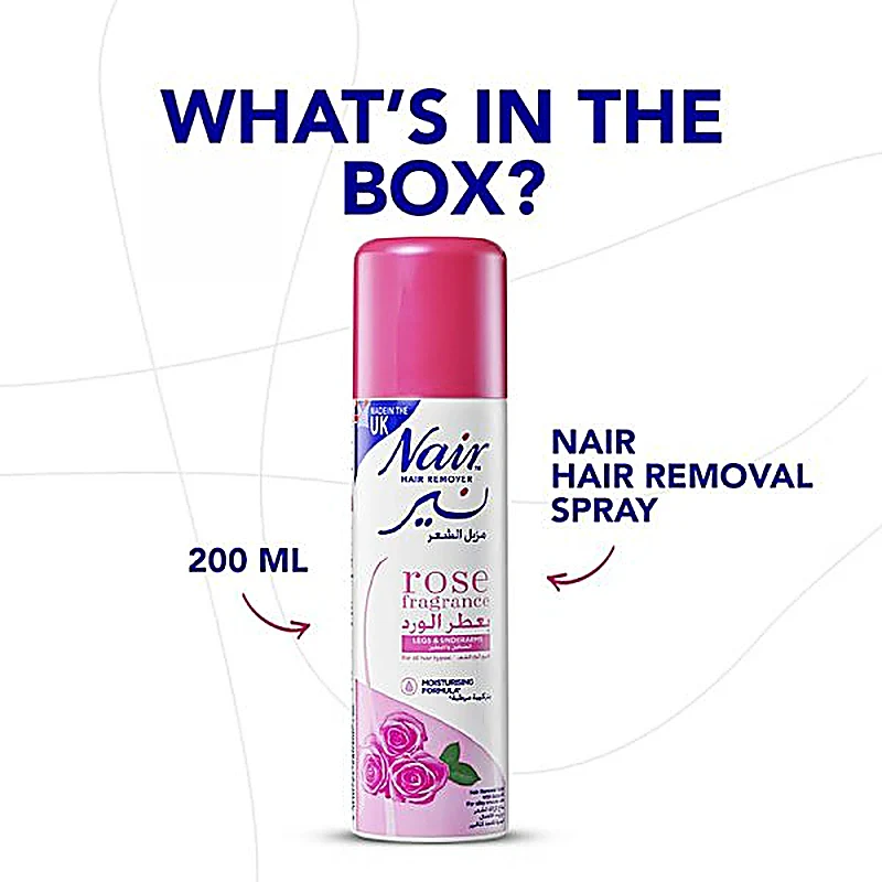 Nair Hair Removal Spray Rose Frag With Baby Oil 200ml - Image 5