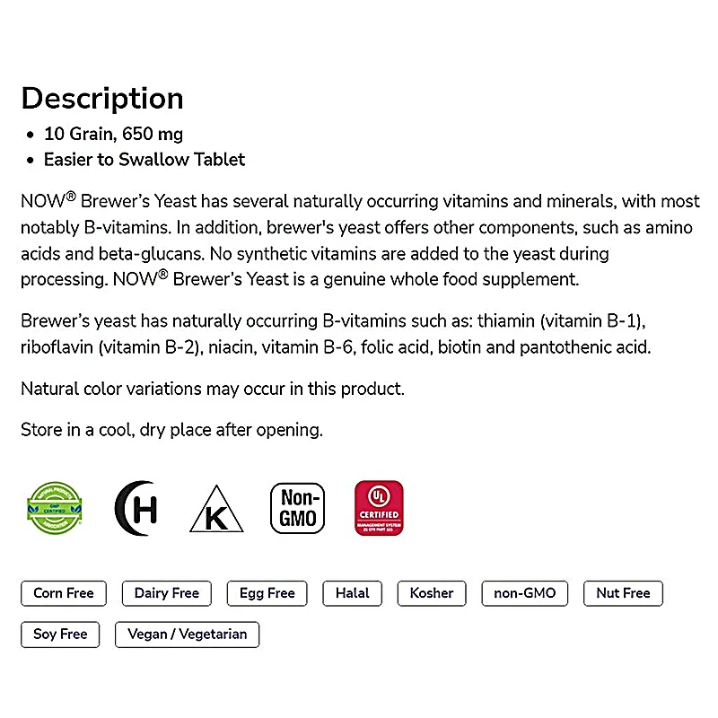 Now Brewers Yeast Tablets 200s - Image 4