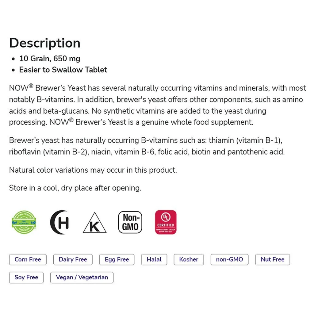 Now Brewers Yeast Tablets 200s - Image 5