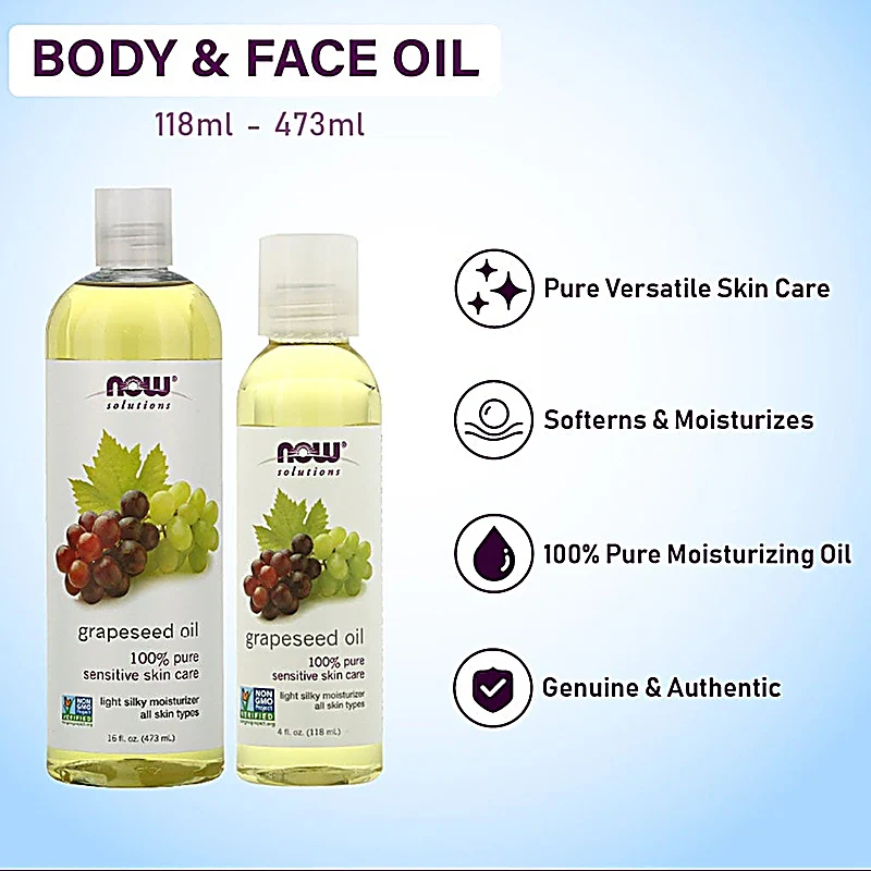 Now Grapeseed Oil 4Oz - Image 4