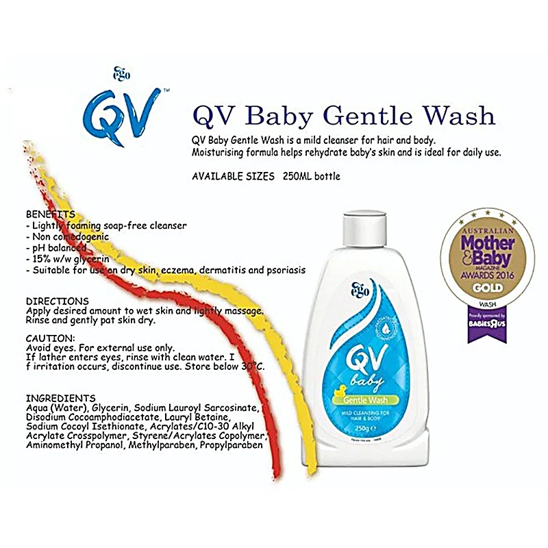 QV Baby Gentle Wash 250gm - Image 4
