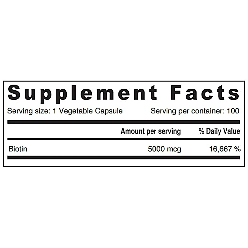 Sunshine Biotin 5000Mcg Cap 100S - Image 4